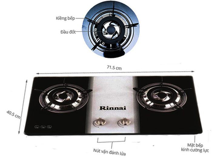 Bếp gas Rinnai RVB-2BG(W)N